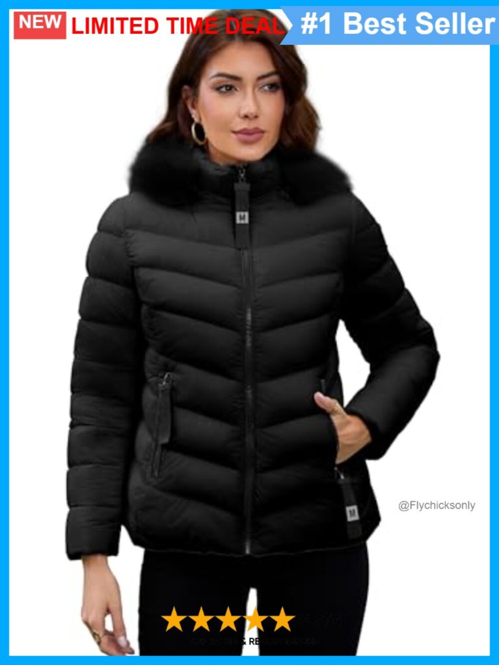 Women's Shiny Puffer Jacket Quilted Lightweight Winter Coat Removable Hood